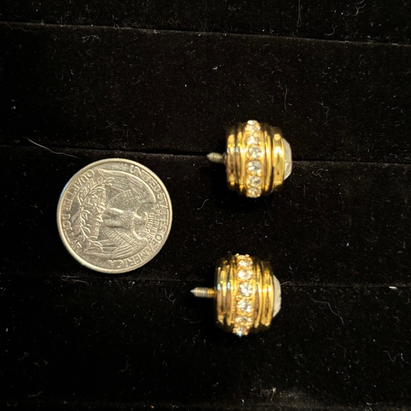 Gold Tone and Diamond Drawer Pulls - Picture 3 of 3